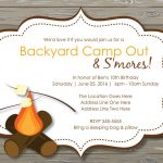 Camp Out Party Invitations Free Bonfire Birthday Invitations   Free Printable Camping Themed Birthday Invitations