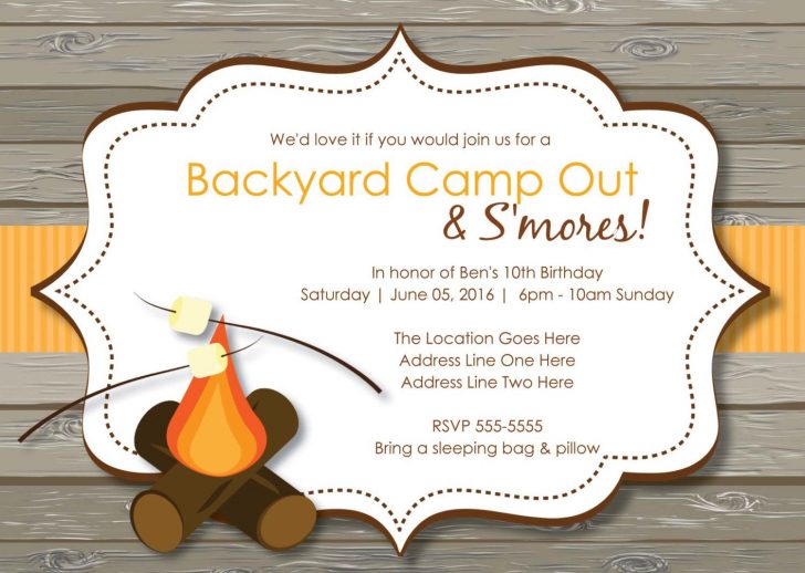 Free Printable Camping Themed Birthday Invitations