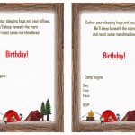Camping Birthday Invitations | Birthday Printable   Free Printable Camping Themed Birthday Invitations