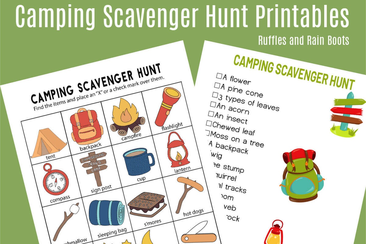 Camping Scavenger Hunt - Printables For Two Age Groups! - Free Printable Scavenger Hunt For Kids