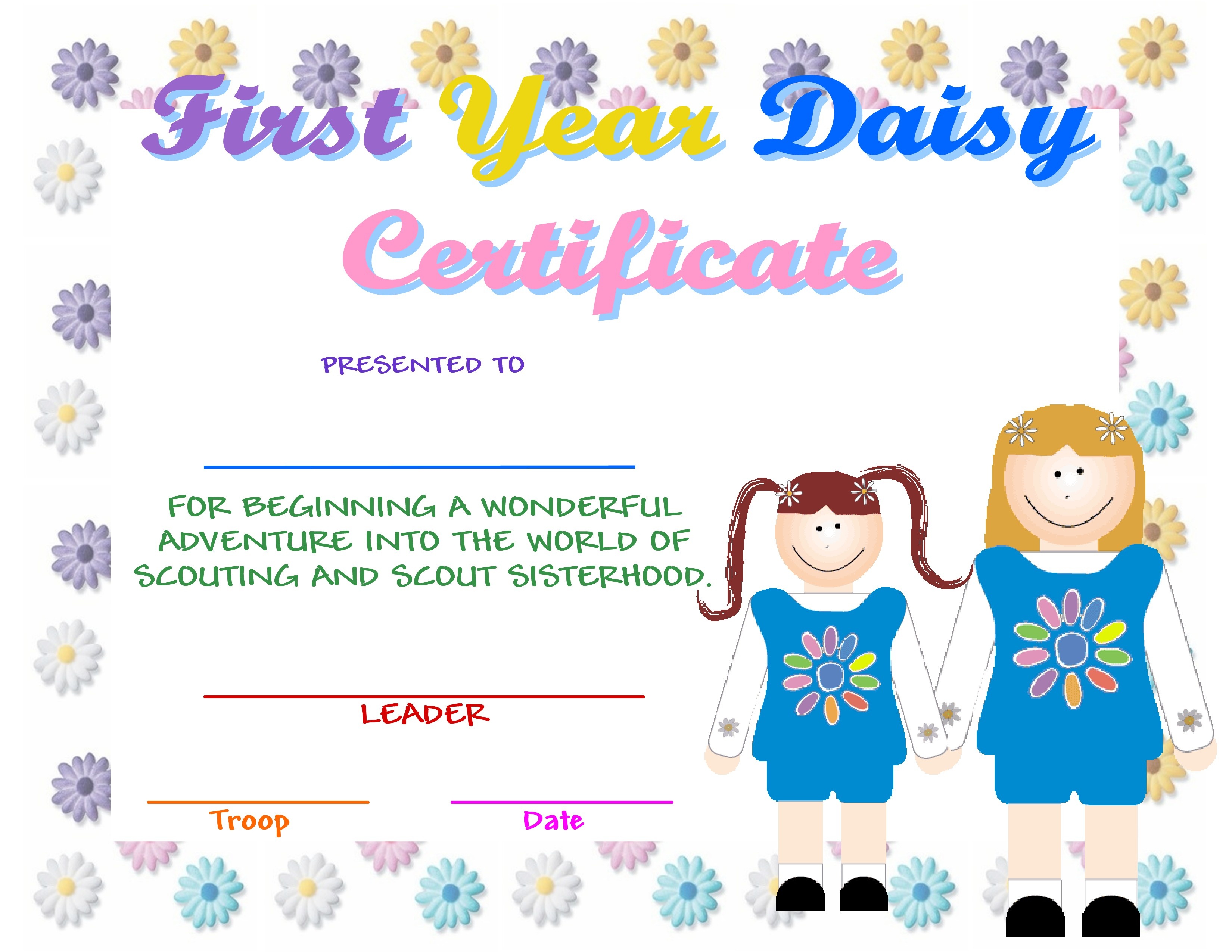 Certificates - Cholla Neighborhood Girl Scouts Of Chandler, Arizona - Free Bridging Certificate Printable