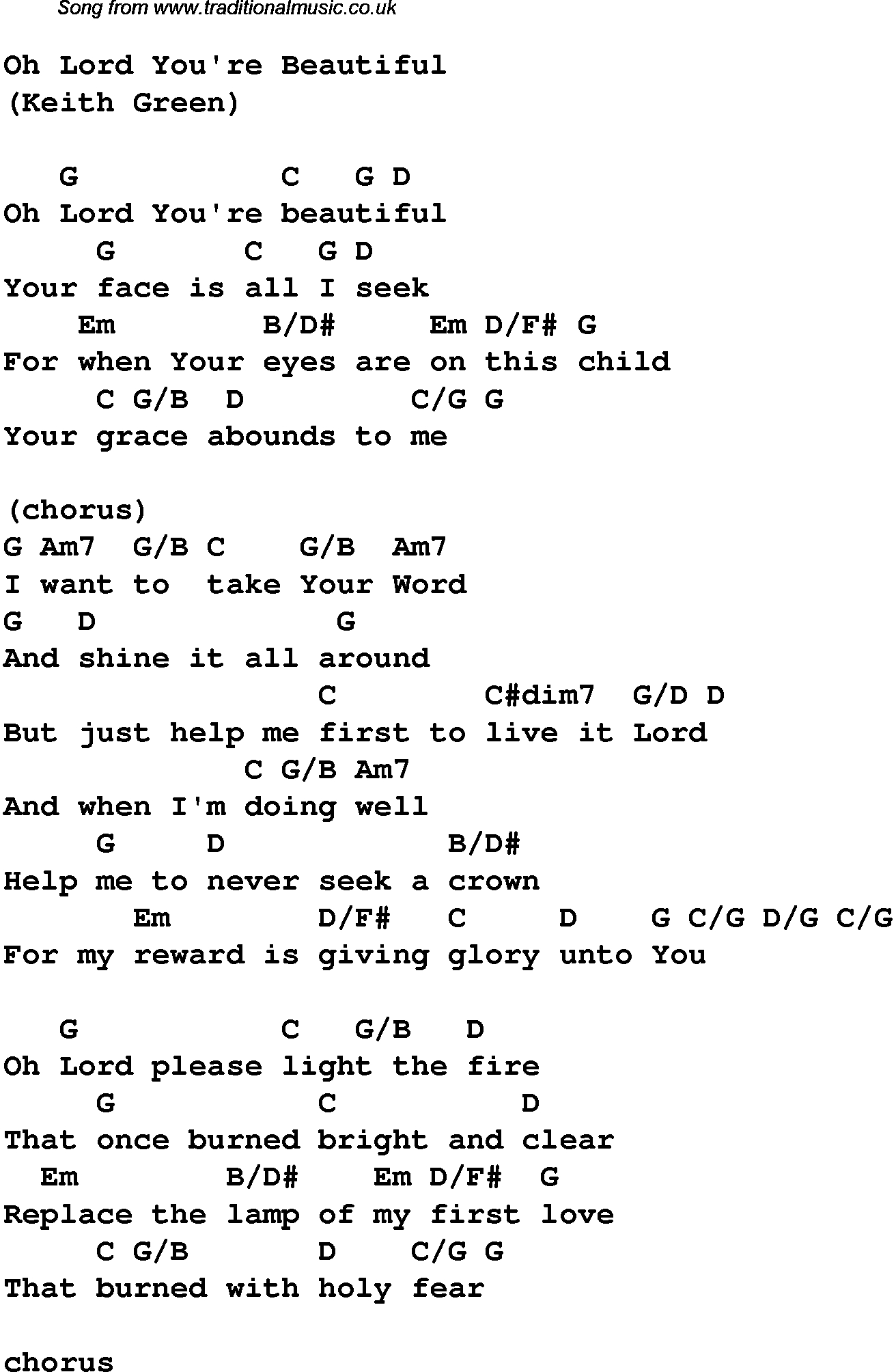Christian Music Chords And Lyrics | Christian Music: Worship Song - Free Printable Christian Music Lyrics