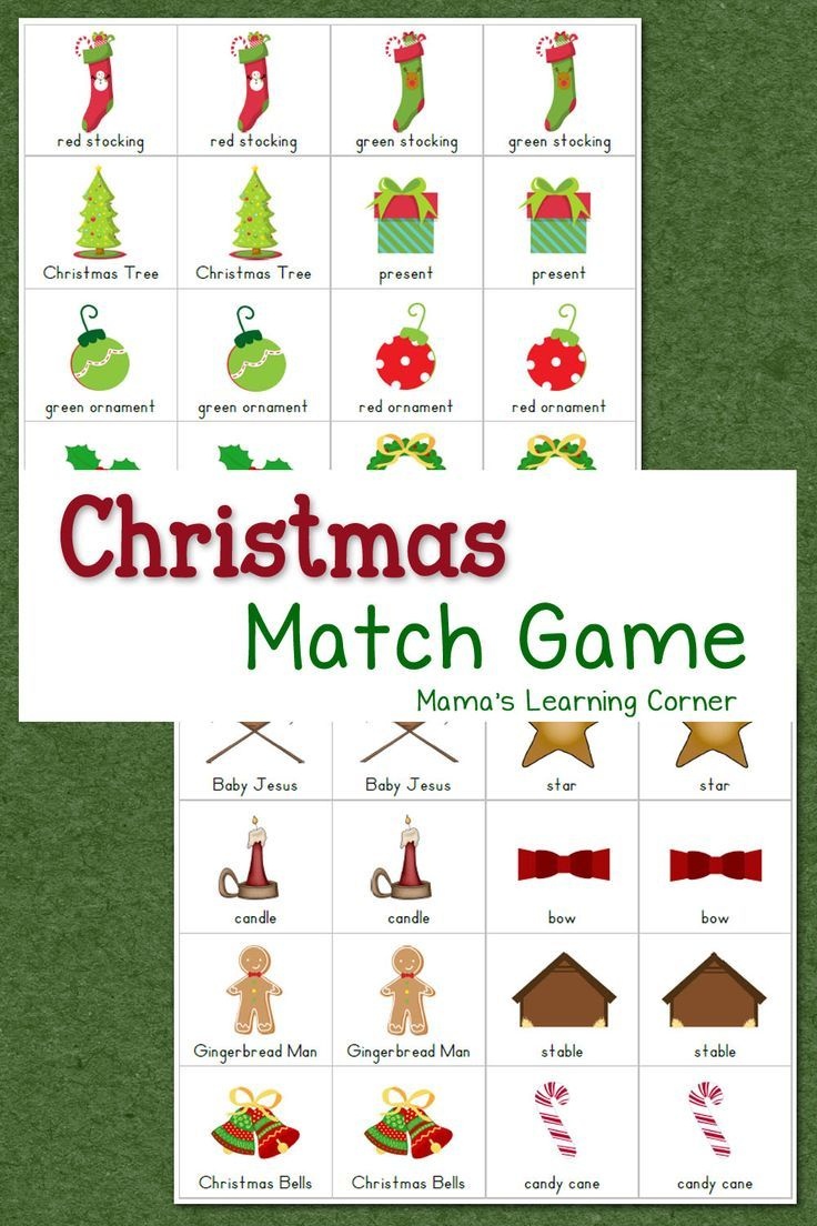 Christmas Match Game | Homeschooling | Preschool Christmas - Free Printable Christmas Games For Preschoolers
