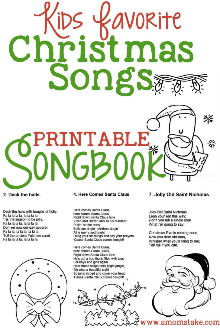 Christmas Song Lyrics Game Free Printable