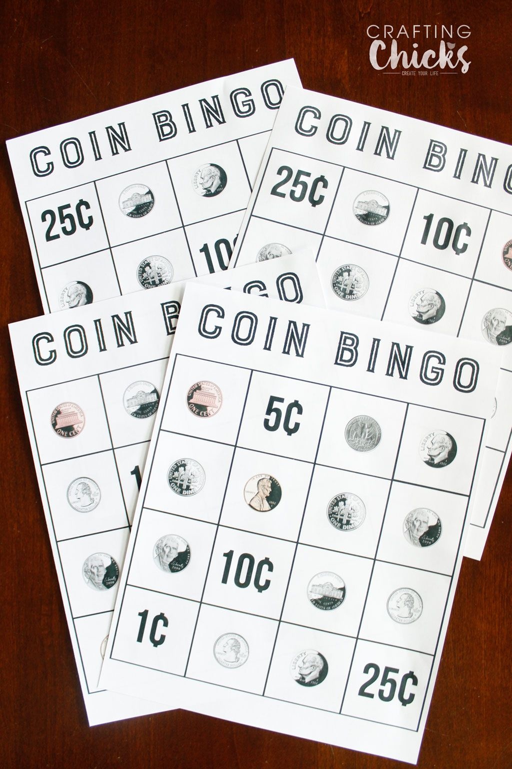 Coin Bingo Free Printable | Cub Scouts | Bingo, Money Bingo - Free Printable Game Money