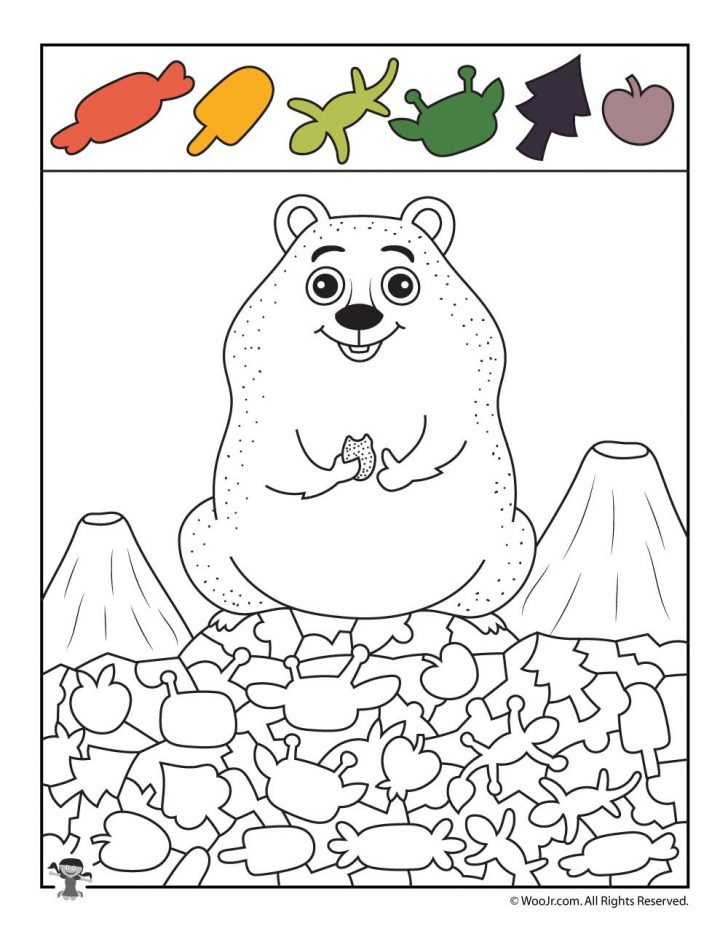 Coloring Groundhog Day Coloring Pages Free Printable For Kids Free