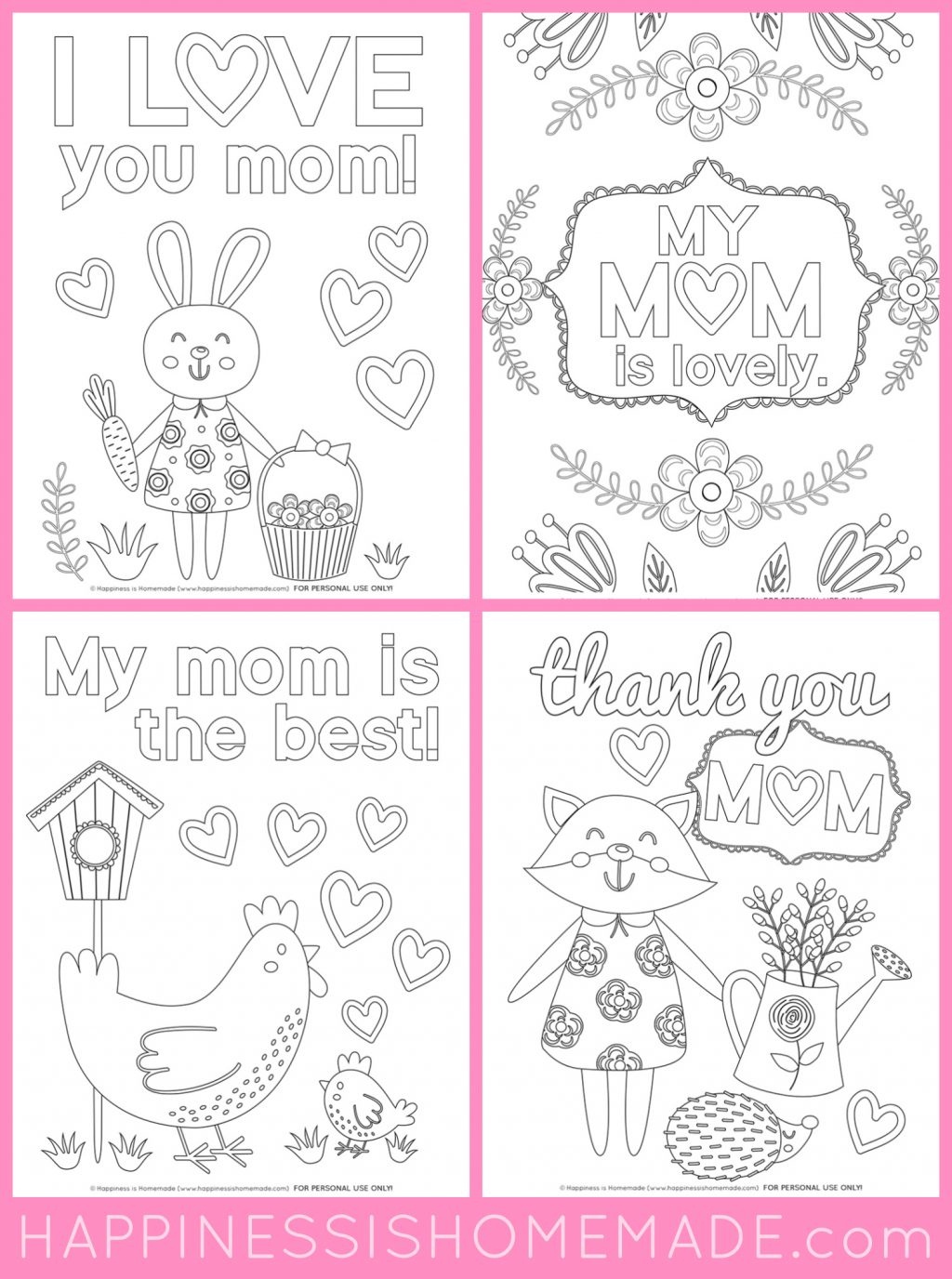 Coloring Page ~ Free Mothers Day Coloring Pages For Kids Cards Page - Free Printable Mothers Day Coloring Cards