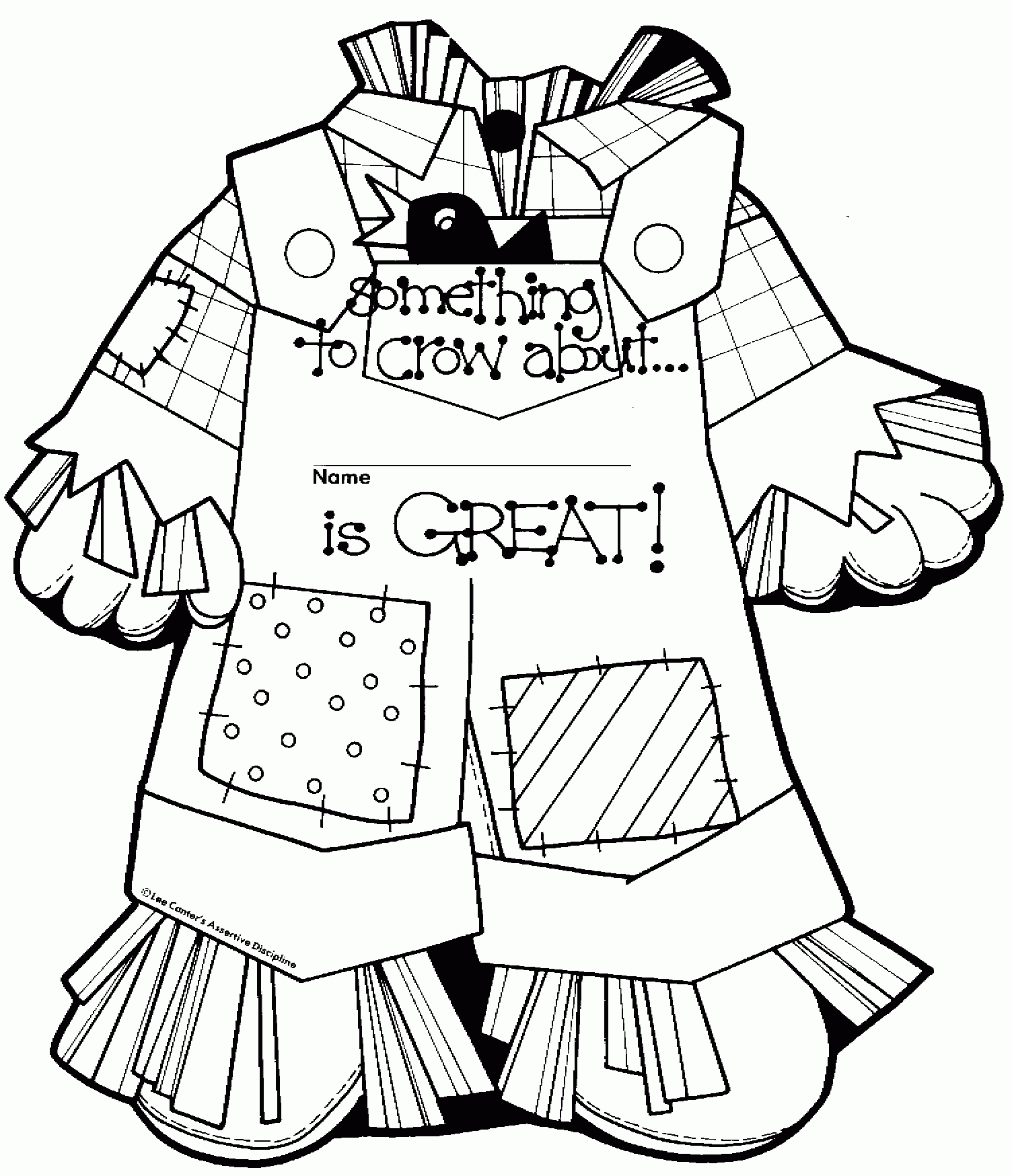 Printable Scarecrow Craft Template