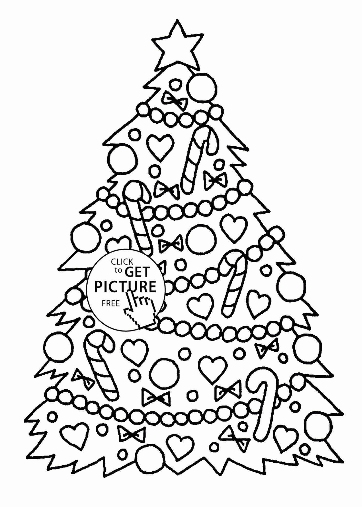 Coloring Pages Christmasreeor Kids Printable Coloing 4Kids Com - Free Printable Christmas Coloring Sheets