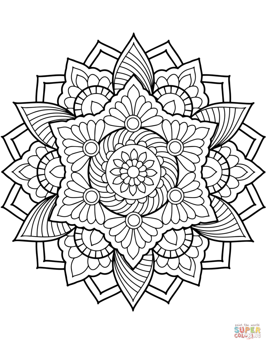 Coloring Pages Ideas: Coloring Pages Ideas Flower Mandala Meaning To - Free Printable Mandalas