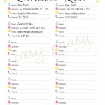 Contact List Printable From @easy Peasy Paper #easypeasypaper | Misc   Free Printable Contact List Template