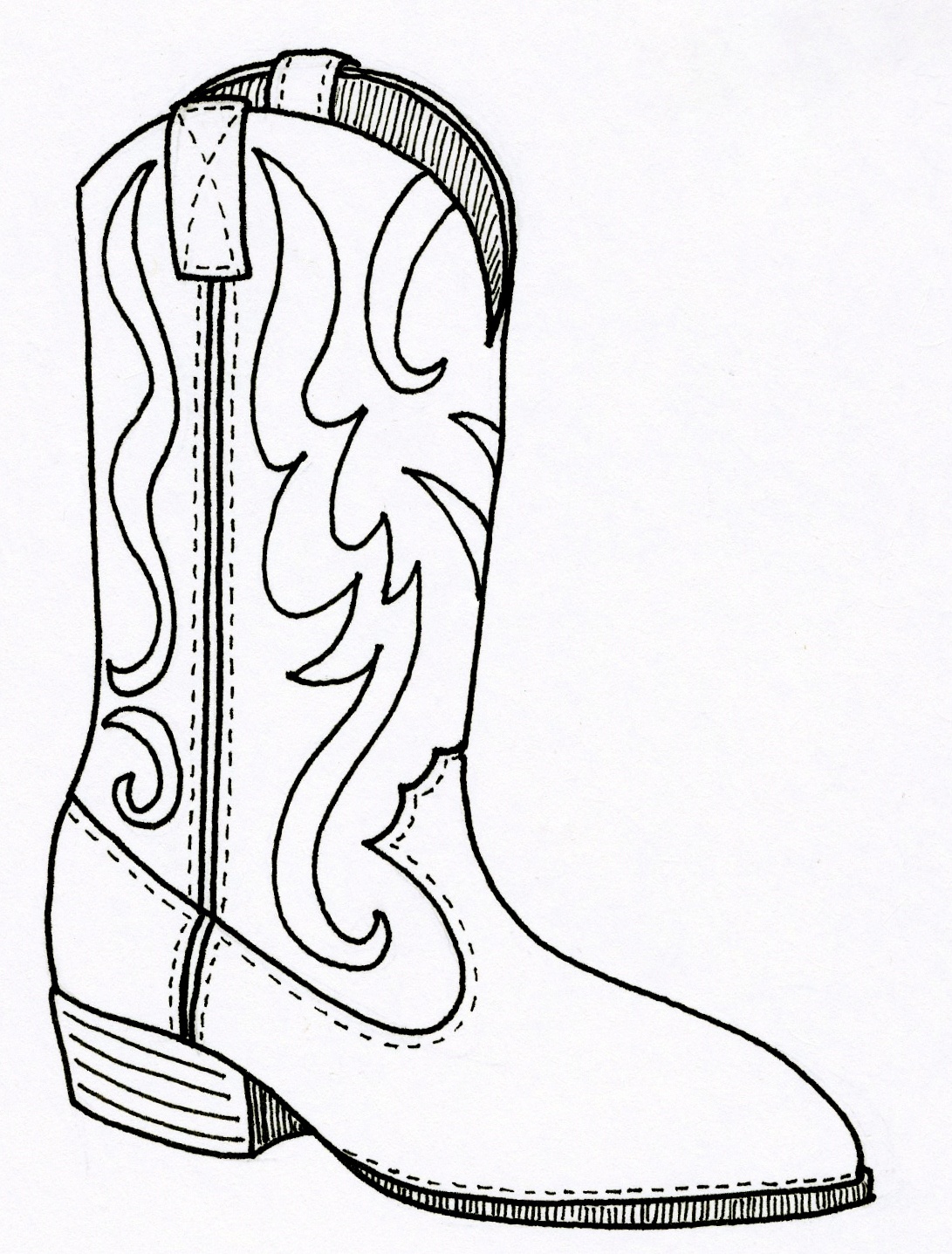 Free Printable Cowboy Boot Stencil Free Printable