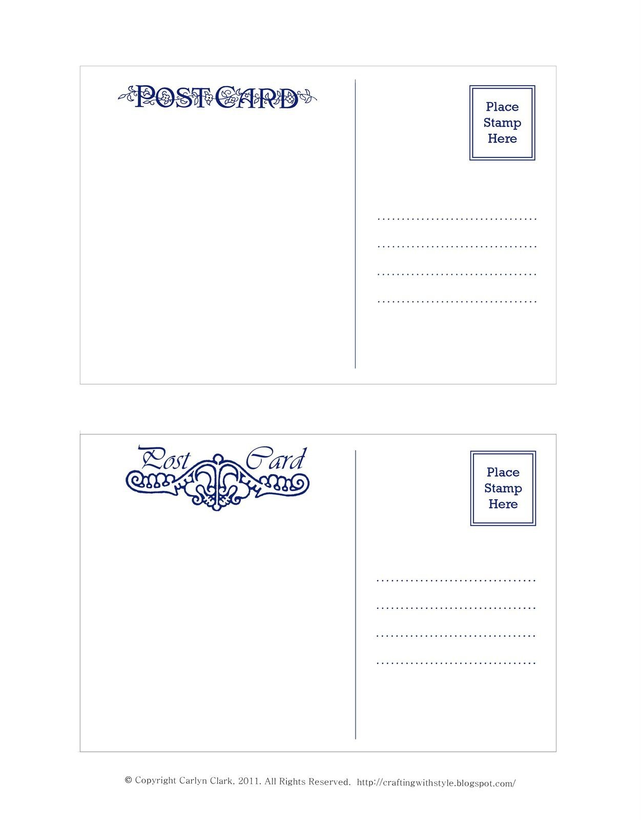  Free Printable Postcard Invitations Template Free Printable