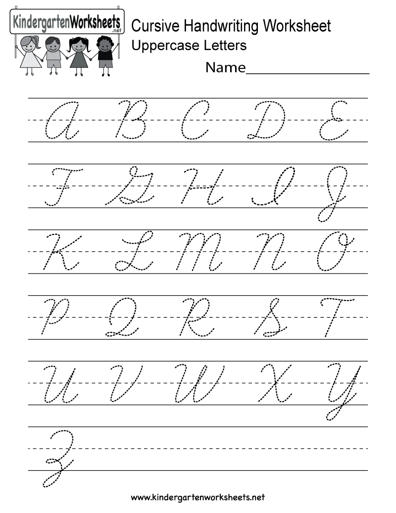 Cursive Handwriting Worksheet - Free Kindergarten English Worksheet - Free Handwriting Printables
