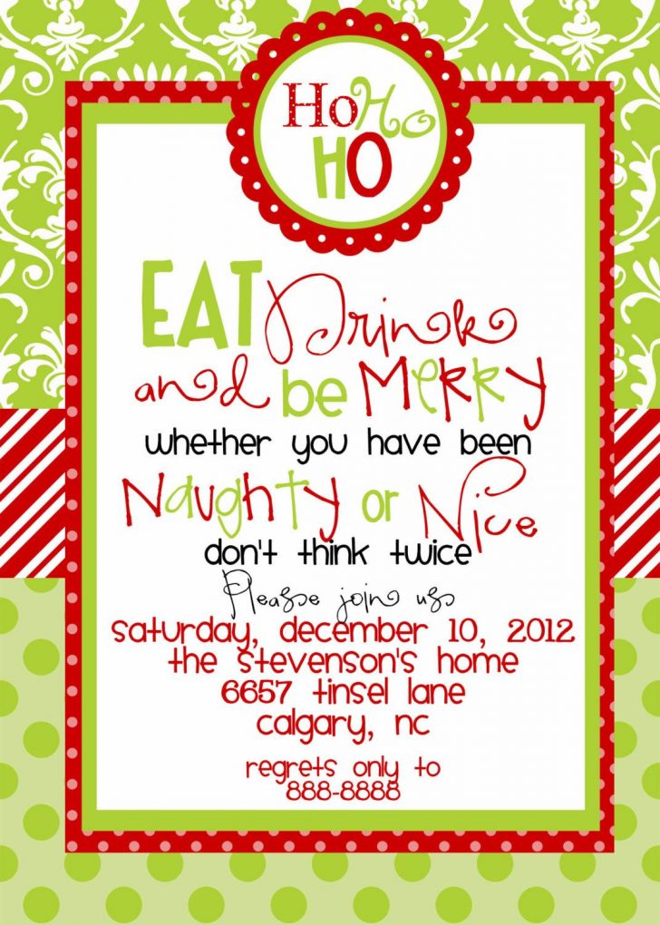 Free Printable Personalized Christmas Invitations