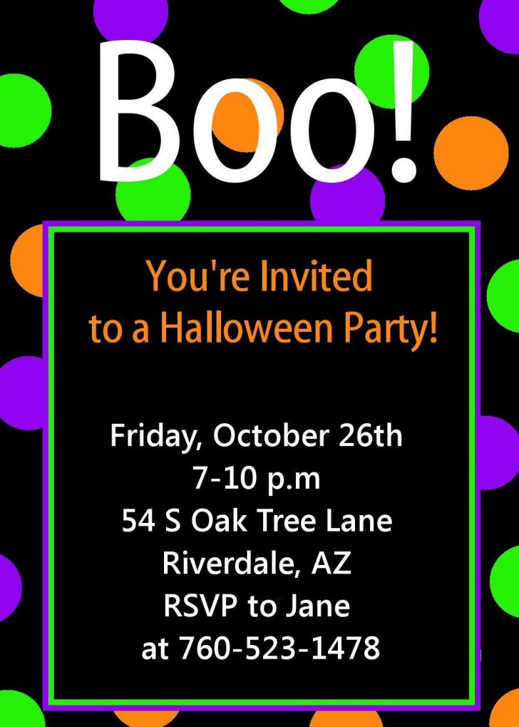 Free Printable Halloween Birthday Party Invitations