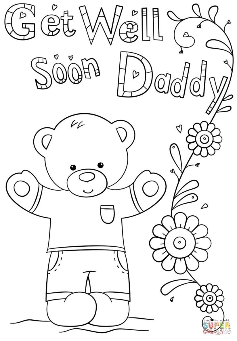 Funny Get Well Soon Coloring Page Free Printable Coloring Pages Free Printable Get Well Card