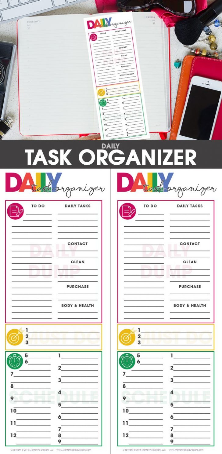 Free Printable Task Organizer