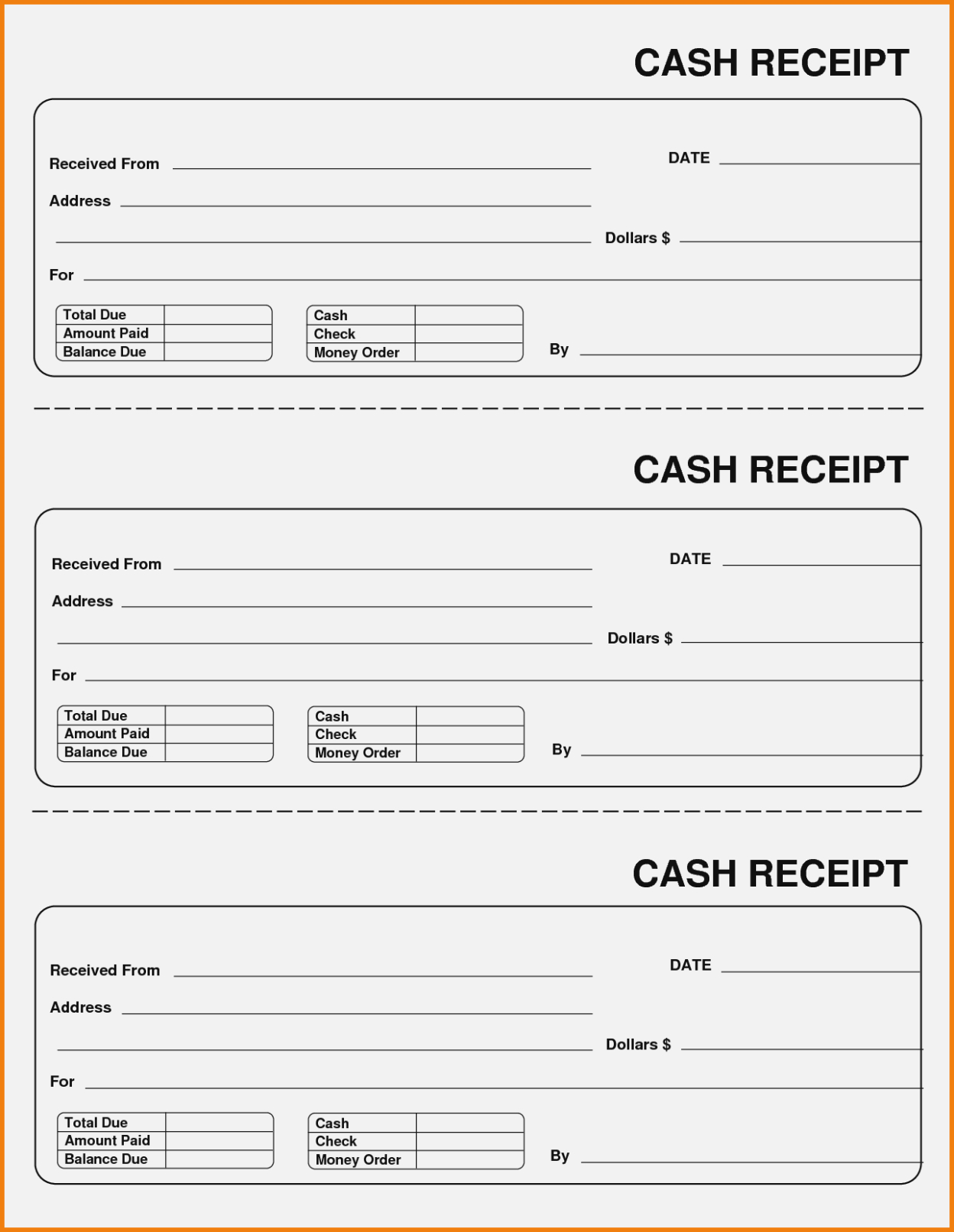 receipt template google docs