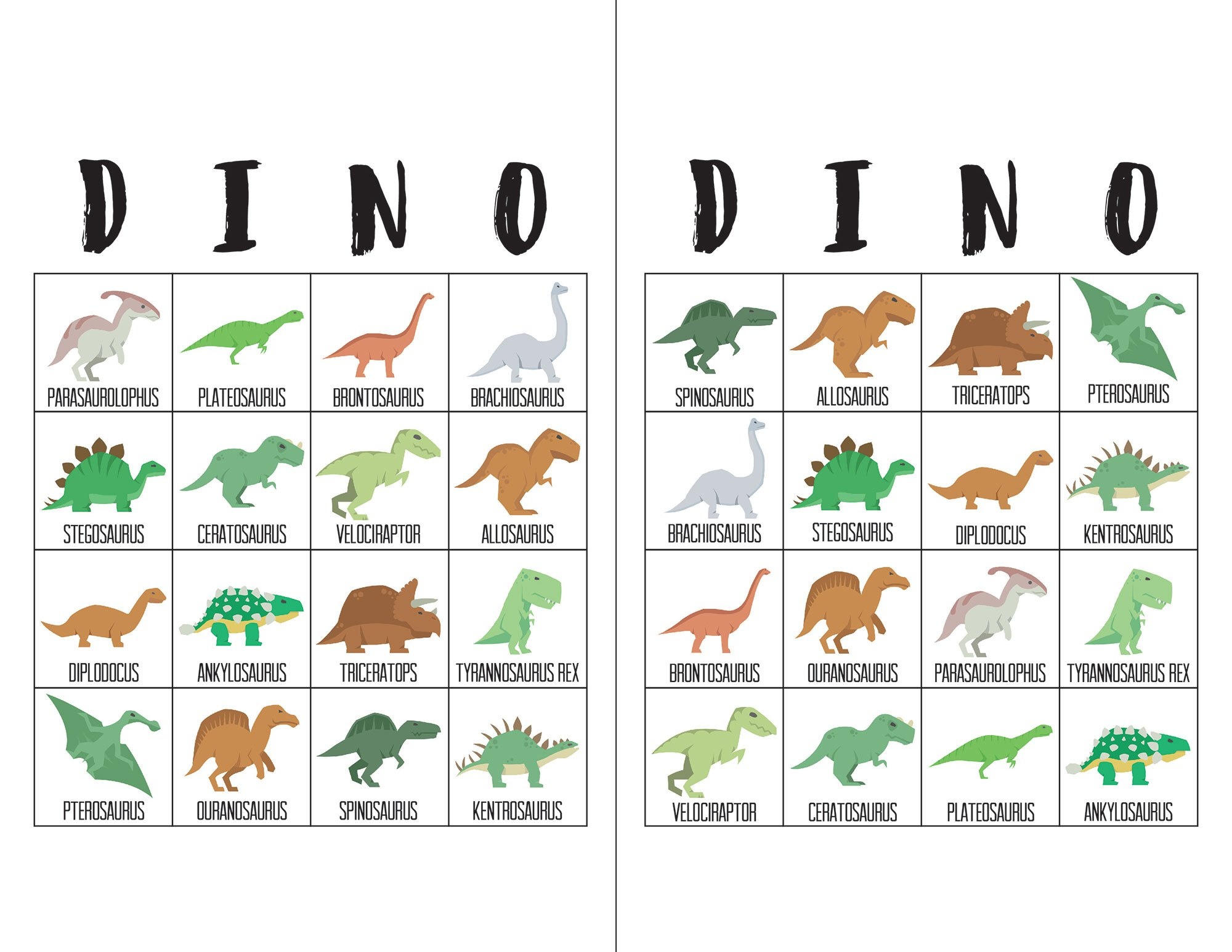 Dinosaur Bingo Cards - The Okie Home - Dinosaur Bingo Printable Free