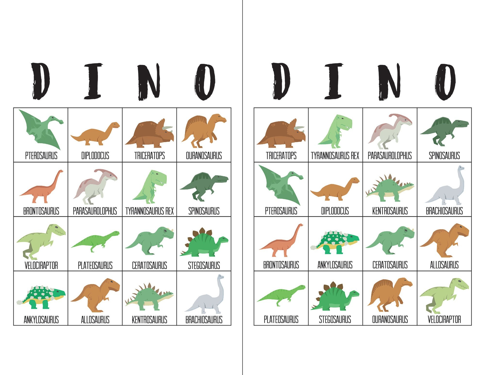 Dinosaur Bingo Cards - The Okie Home - Dinosaur Bingo Printable Free