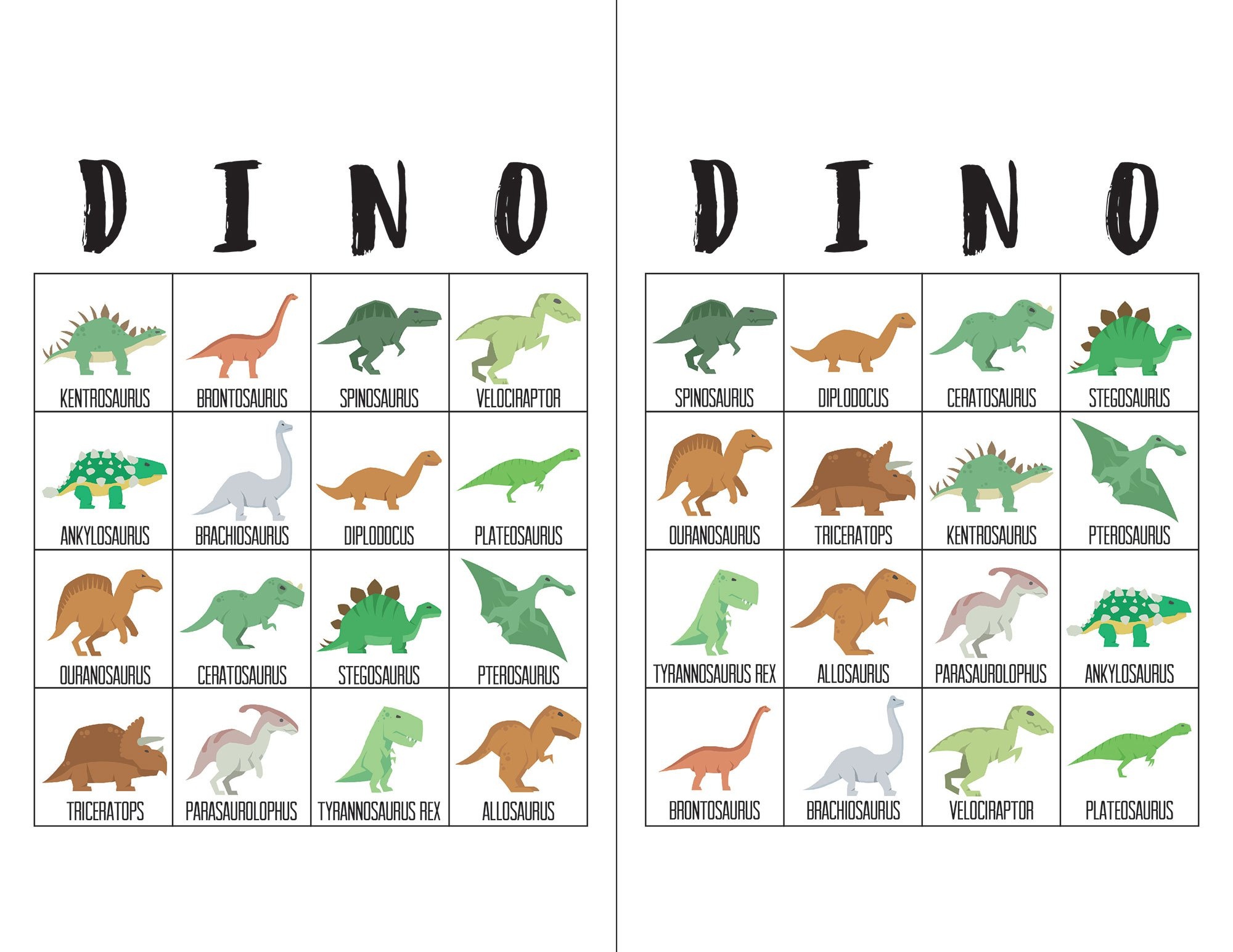 Dinosaur Bingo Cards - The Okie Home - Dinosaur Bingo Printable Free