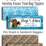 Disney Moana Free Printable Hershey Kiss Stickers, Treat Bag Toppers   Moana Free Printables