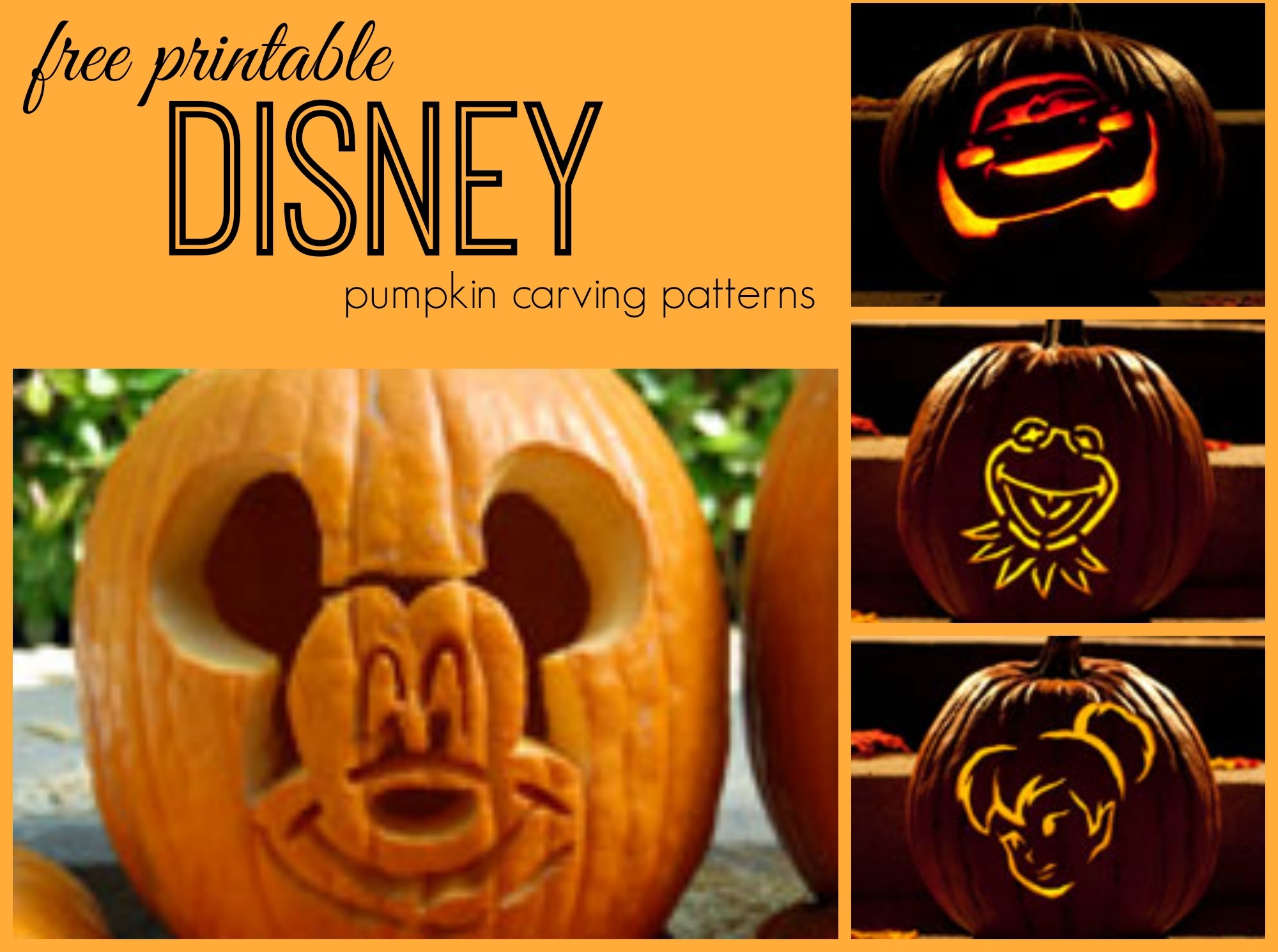 Disney Pumpkin Carving Patterns - Frugal Fanatic - Pumpkin Patterns Free Printable