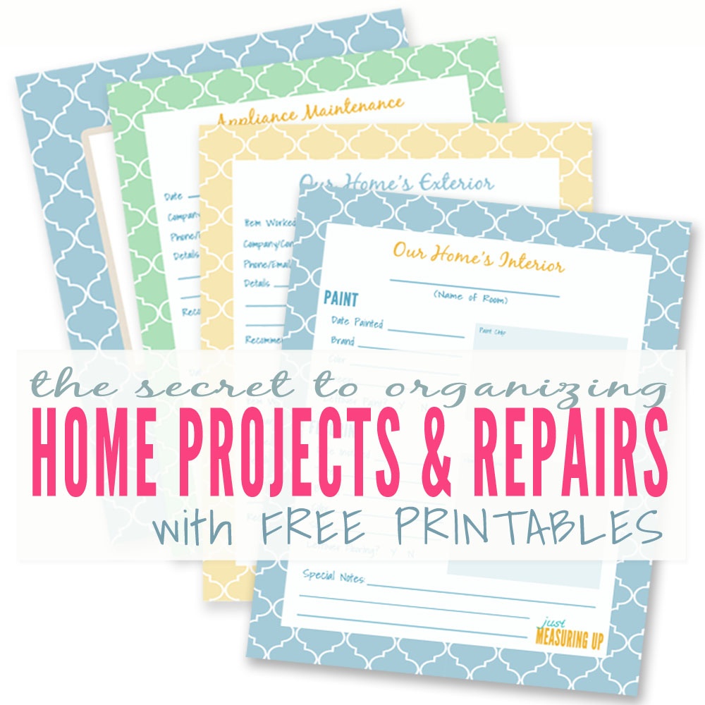 Diy Home Improvement Printables | Keeping A Master Binder Of Home - Free Printables For Home