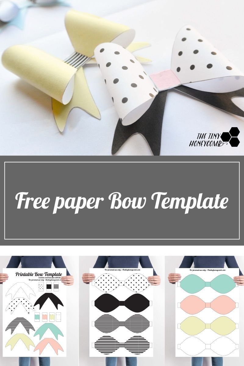 Diy Printable Paper Bow With Template | Diy Gift Wrap Ideas | Bow - Free Printable Bow Template