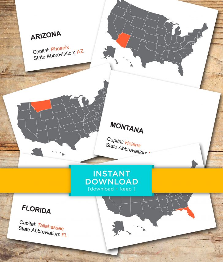 State Capital Flashcards Printable Free
