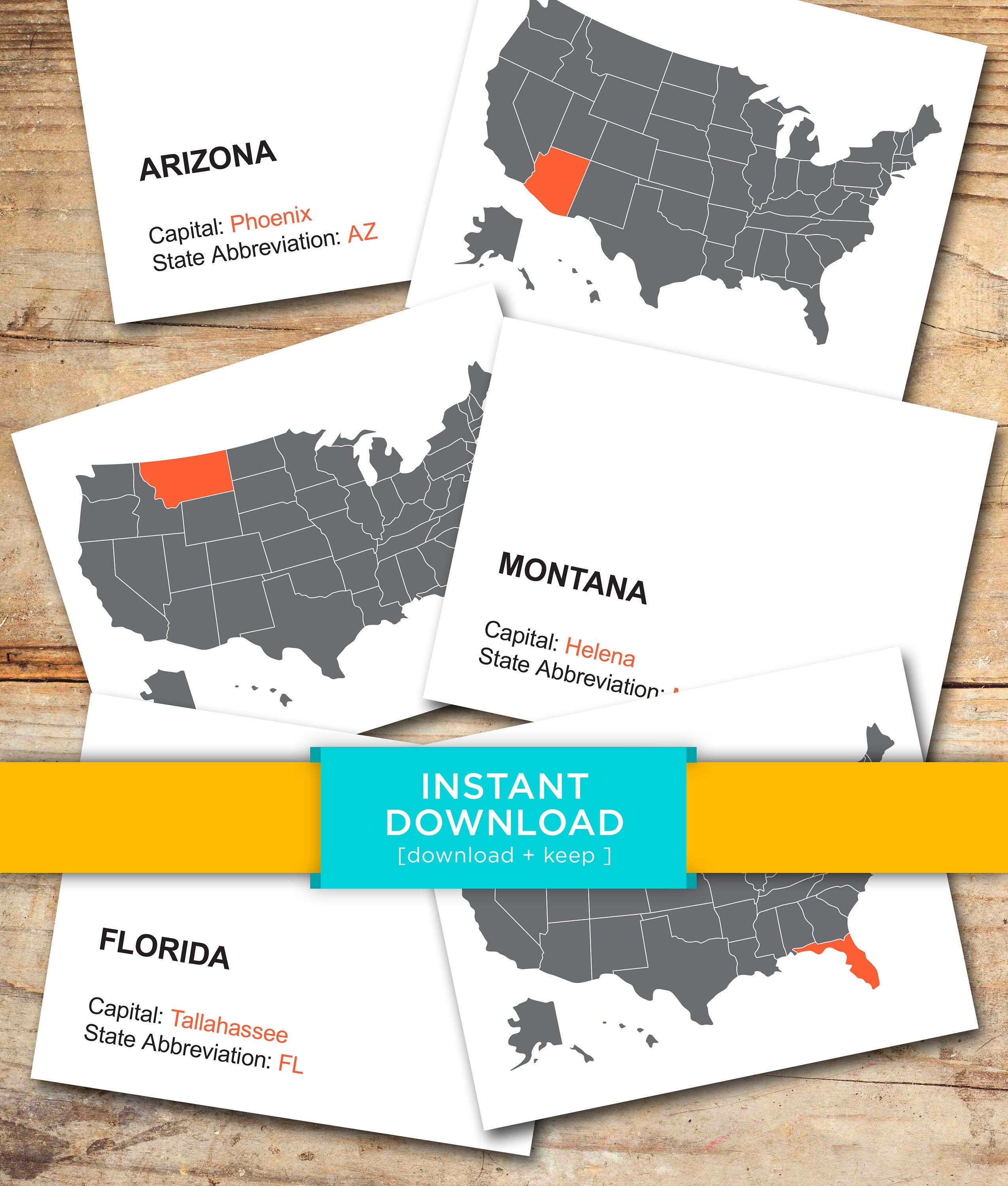 State Capital Flashcards Printable Free Free Printable