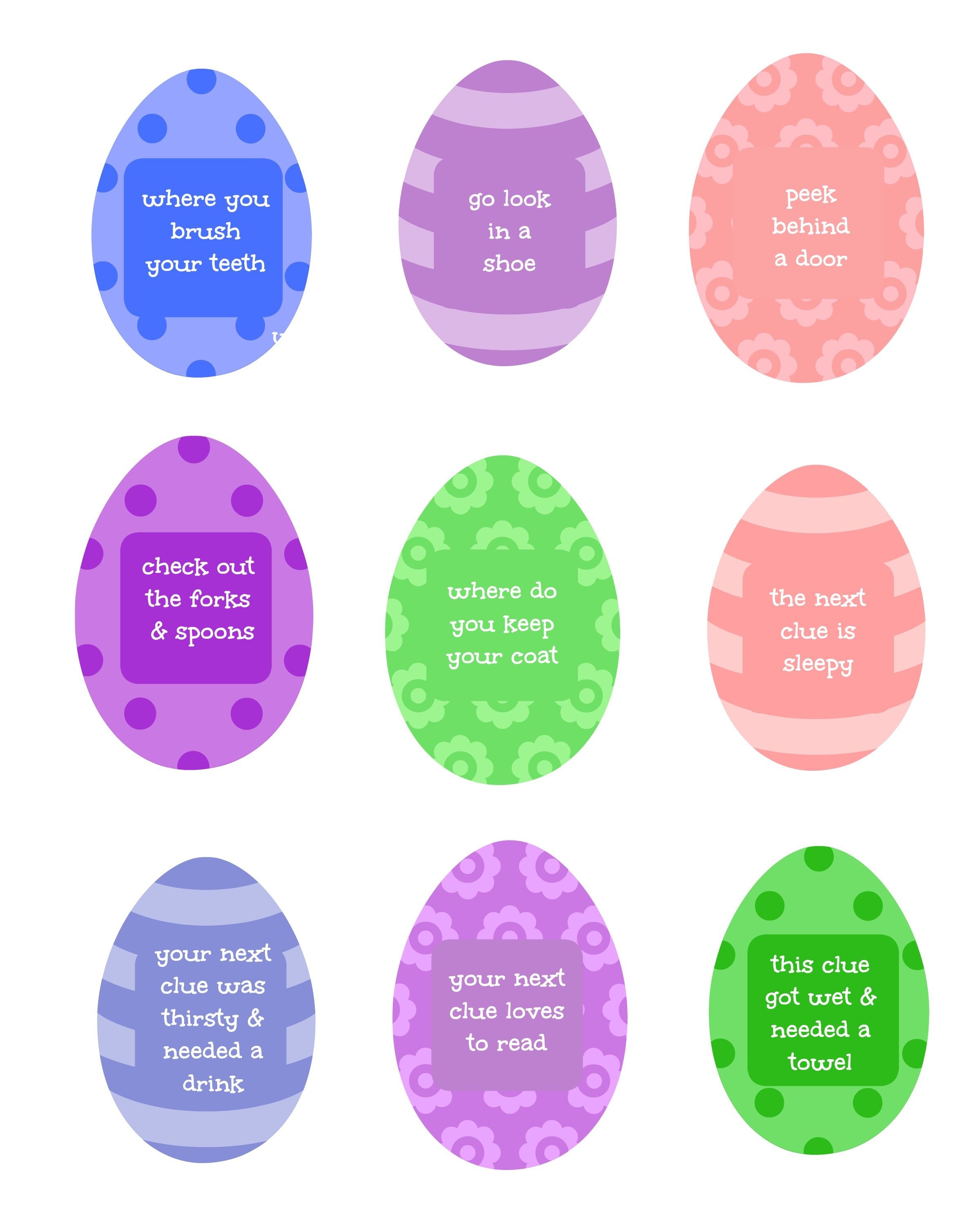 Easter Scavenger Hunt Riddles Free Printable Free Printable