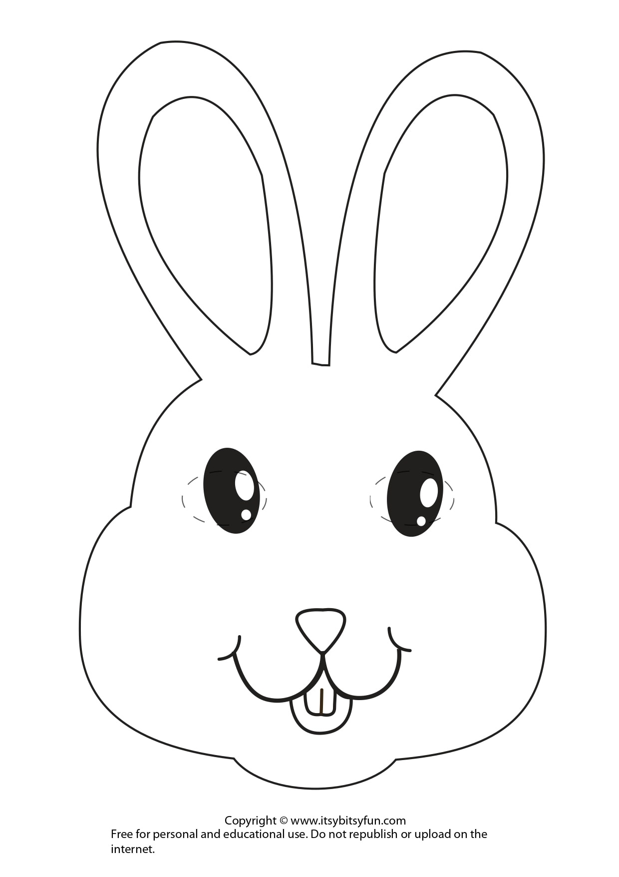 Easter Masks - Bunny Rabbit And Chick Template - Itsy Bitsy Fun - Free Printable Rabbit Template