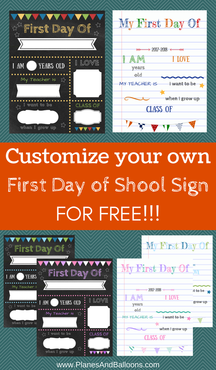 Editable First Day Of School Signs To Edit And Download For Free - Free Printable First Day Of School Signs 2018