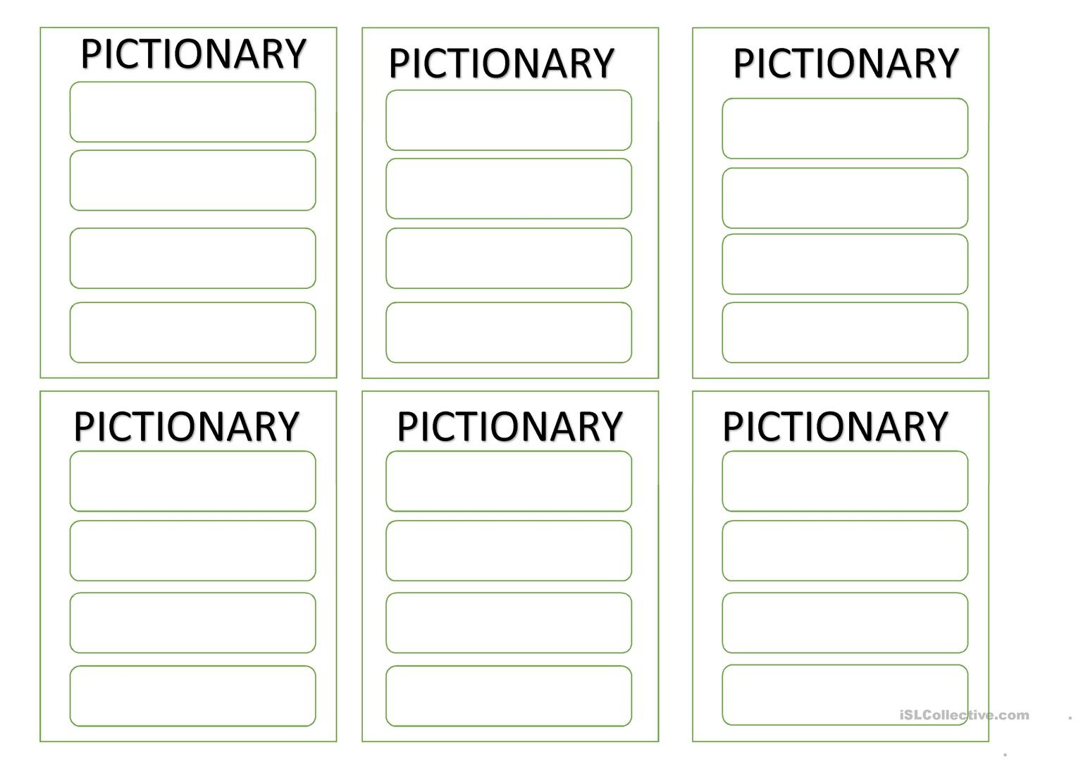 Editable Pictionary Cards Worksheet - Free Esl Printable Worksheets - Free Printable Pictionary Cards