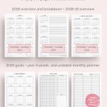 Emma's Studyblr — 2019 Free Student And Calendar Printables As 2019   Free Printables 2019