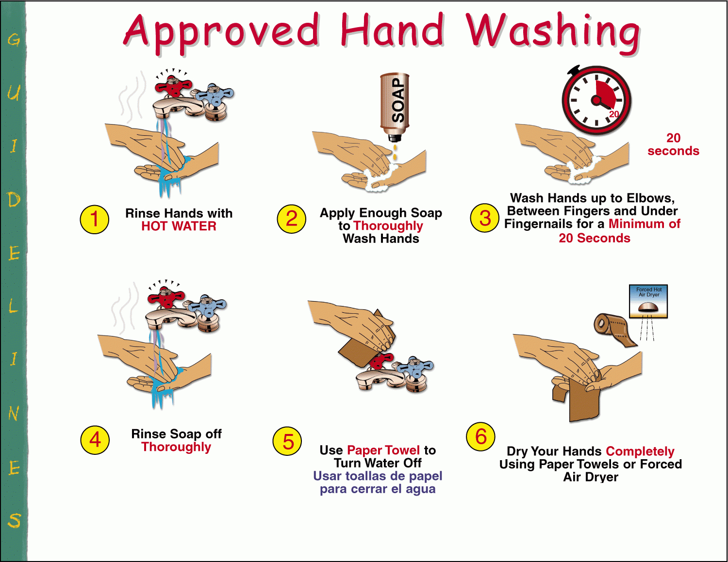 Environmental Health / Posters For Food Establishments - Free Printable Hand Washing Posters