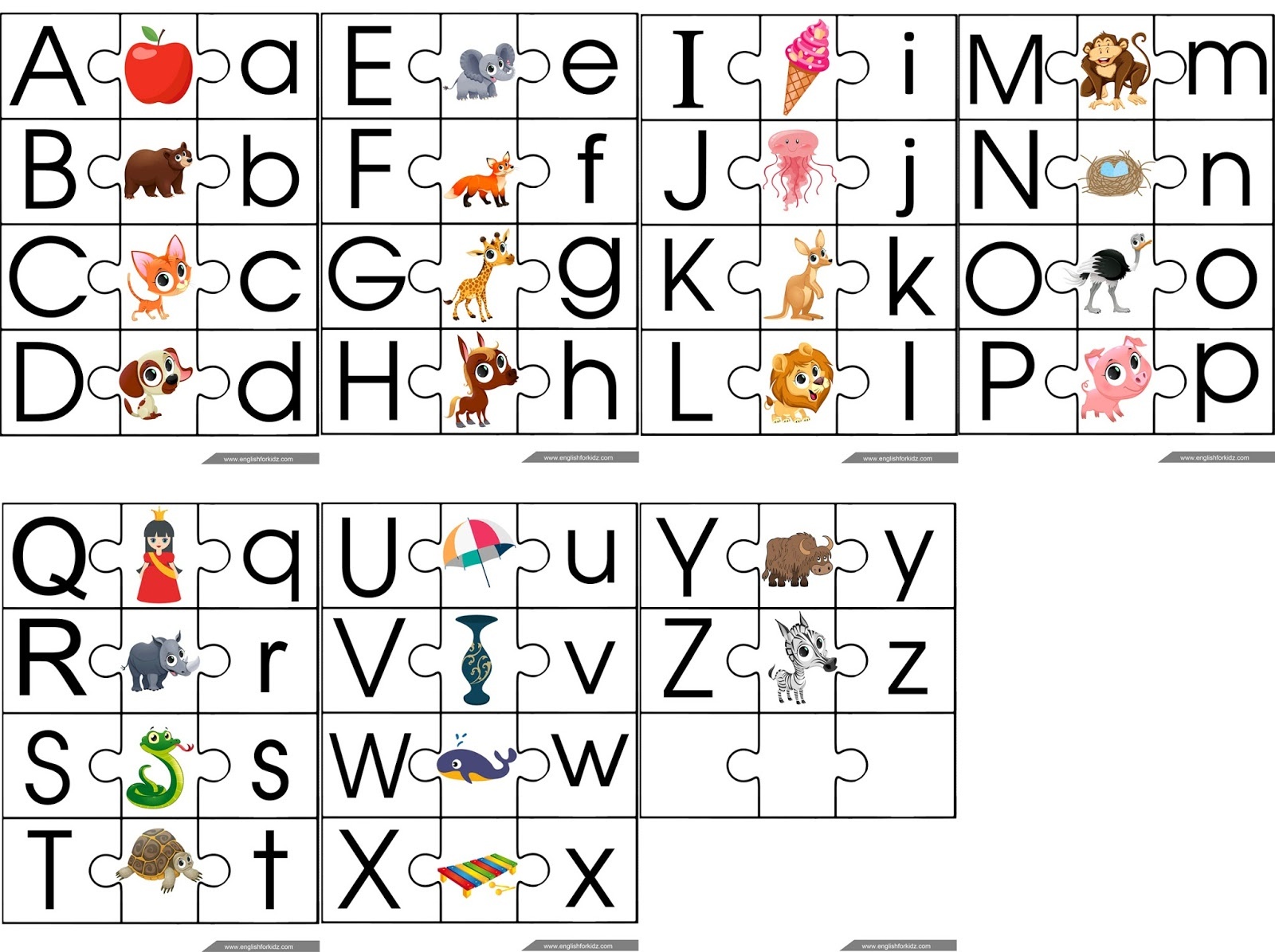 Esl Game: Alphabet Puzzle - Free Printable Alphabet Puzzles