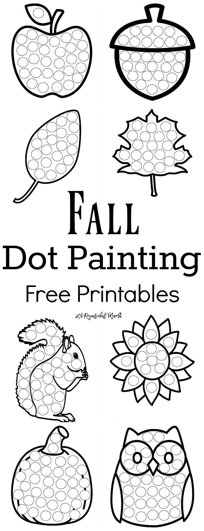 Fall Dot Painting {Free Printables} | Halloween | Painting - Free Printable Fall Crafts For Kids