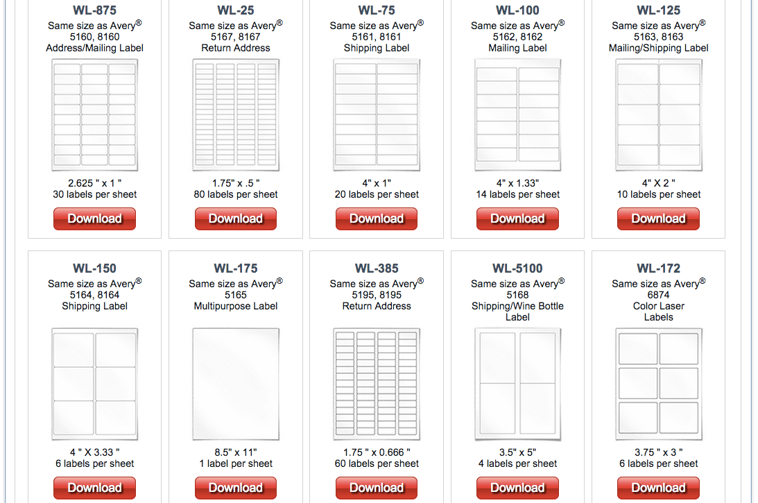 Filing Cabinet Labels Template