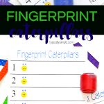 Fingerprint Caterpillars Craft | Summer Bridge | Preschool Learning   Free Summer Bridge Activities Printables
