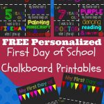 First Day Of School Printable Chalkboard Sign | The Shady Lane 1   First Day Of School Printable Free