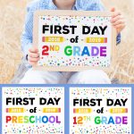 First Day Of School Signs   Free Printables   Happiness Is Homemade   Free First Day Of School Printables