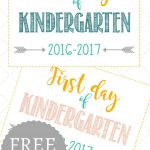First Day Of School Signs: Free Printables *pre School  12Th Grade   Free Printable First Day Of Preschool Sign