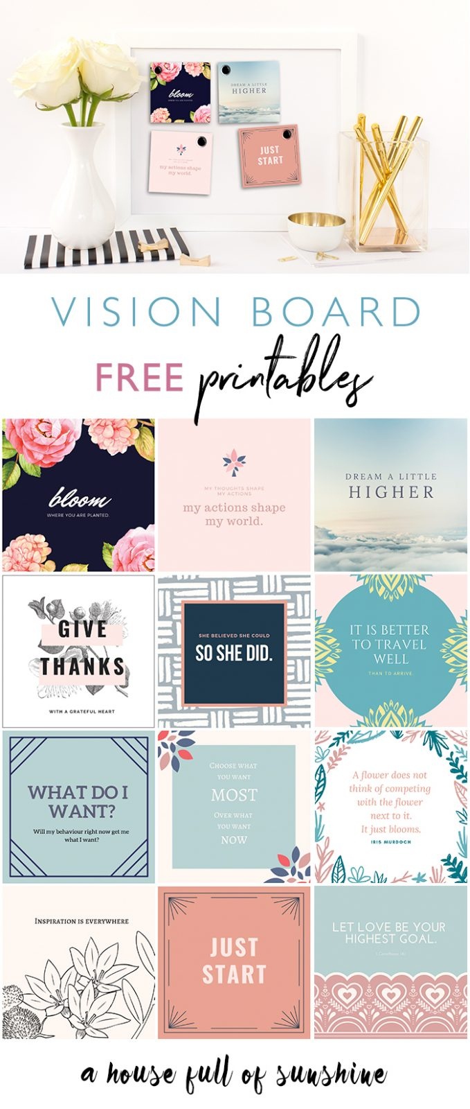 free weight loss vision board printables free printable