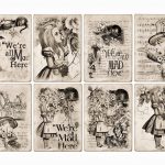 Free Alice In Wonderland Atc Tags Background Digital Collage Sheet   Free Vintage Alice In Wonderland Printables