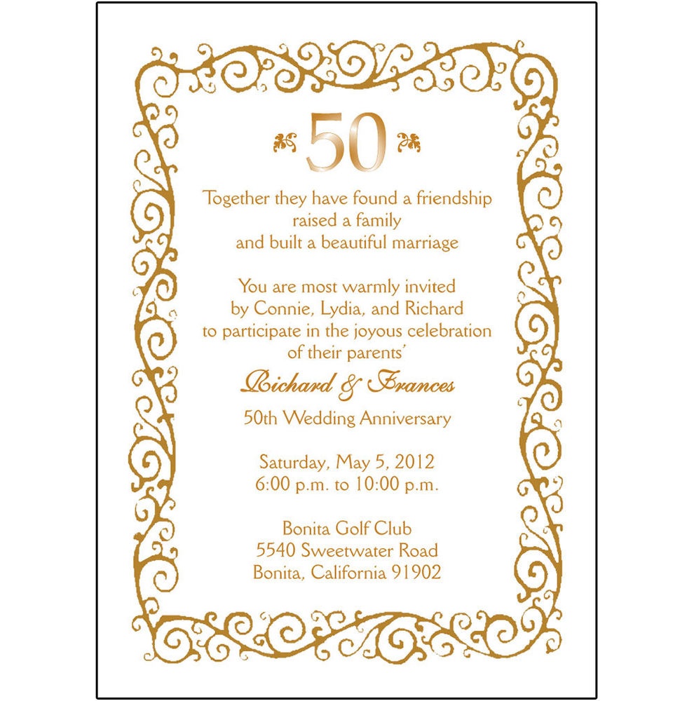 Free Anniversary Invitation Cliparts, Download Free Clip Art, Free - Free 50Th Anniversary Printables