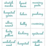 Free Baby Shower Pictionary Word List To Print. #printables   Click   Free Printable Pictionary Cards