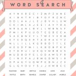 Free Baby Shower Word Search Puzzles   Free Online Printable Word Search
